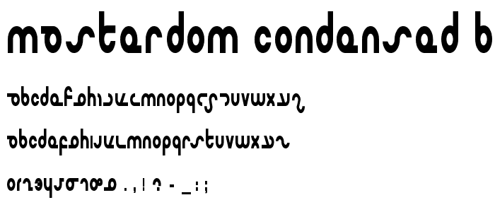 Masterdom Condensed Bold font